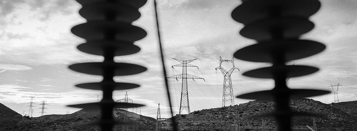 High-voltage towers in Litoral